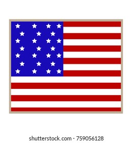 Isolated flag of united states on a white background, vectorillustration