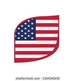 Isolated flag of United States. Vector illustration design