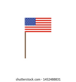 Isolated Flag of United states, vector illustration