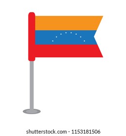 Isolated flag of Venezuela