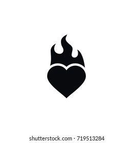 Isolated Flame Icon. Burn Vector Element Can Be Used For Burn, Flame, Heart Design Concept.