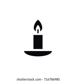 Isolated Flame Icon. Candlestick Vector Element Can Be Used For Candle, Flame, Fire Design Concept.