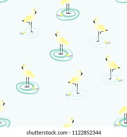 Isolated flamingo pattern.