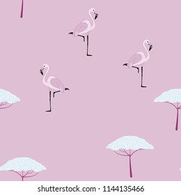 Isolated flamingo pattern.