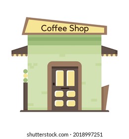 Isolated flat coffee shop icon