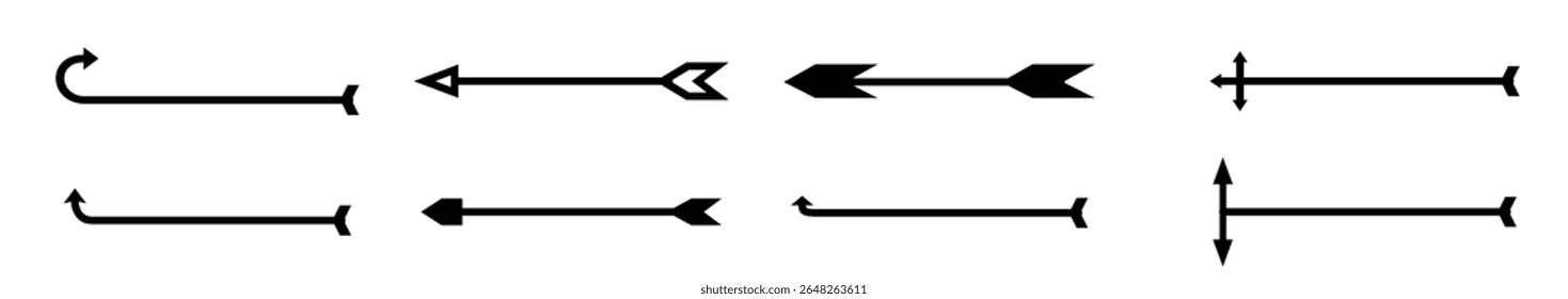 Isolated Flat Design Arrow Collection Set Premium Vector