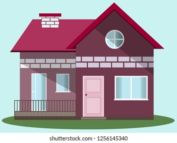 Isolated flat design house home vector illustration