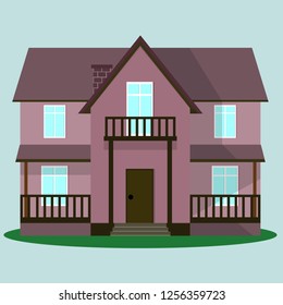 Isolated flat design house home vector illustration