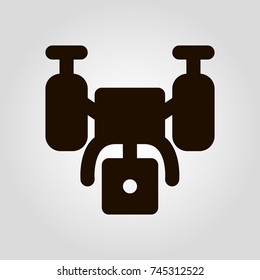 Isolated flat drone vector icon