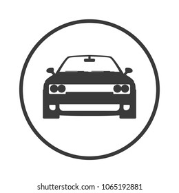 Isolated flat icon with sportcar vector illustration.