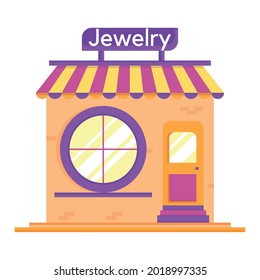 Isolated flat jewelry store icon