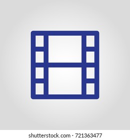 Isolated flat linear vector movie, video or cinema button icon f