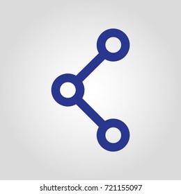 isolated flat linear vector share button icon for web or app development