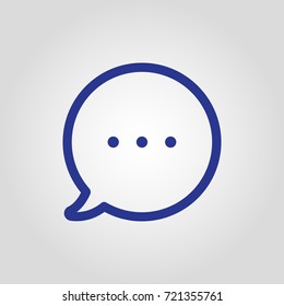 Isolated flat linear vector text bubble icon for web or app development