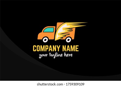 Isolated Flat Logistic Logo Template, For Delivery brand and service delivery company used for icon company, printing, identity shipping, label corporate , express delivery, and many more