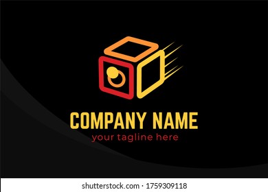 Isolated Flat Logistic Logo Template, For Delivery brand and service delivery company used for icon company, printing, identity shipping, label corporate , express delivery, and many more