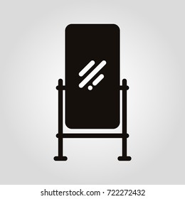 Isolated flat mirror vector icon