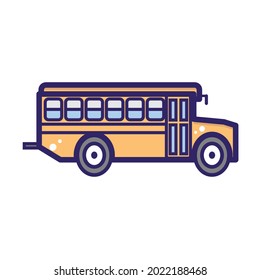 Symbol für den flachen Schulbus