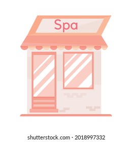 Icono de edificio de spa plano aislado