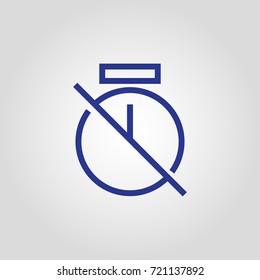 Isolated flat vector alarm off button icon for web or app development