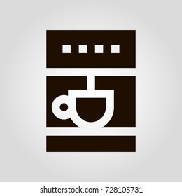 Isolated flat vector icon of automatic coffee making machine