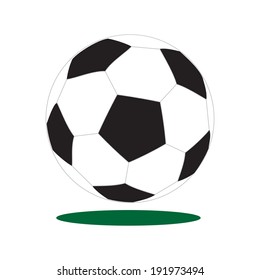 Isolated flat vector illustration of a soccer ball.