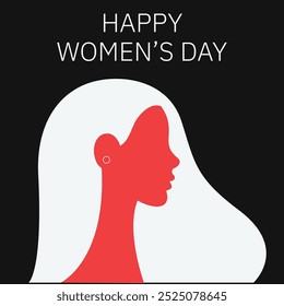 Isolated flat vector set of women's hairstyles and portraits. Pink, white and black women colors. Postcards for March 8. Women diverse faces, haircuts, nationality. Trendy design set.
