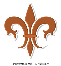 Isolated fleur de lis icon Vintage heraldic emblem Vector