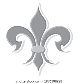 Isolated fleur de lis icon Vintage heraldic emblem Vector