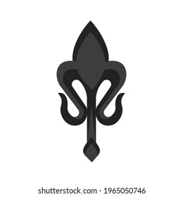 Isolated fleur de lis small black elegant emblem icon - Vector