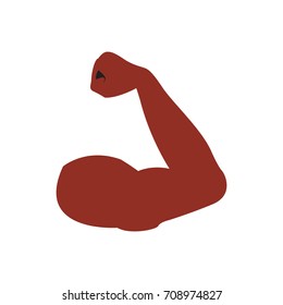 Isolated flexed arm icon on a white background, Vector illustration