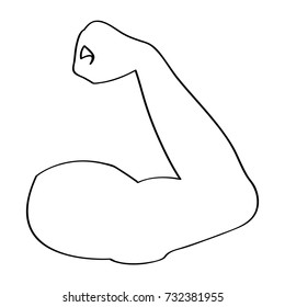 Isolated flexed arm icon on a white background, Vector illustration