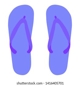 isolated flip flops on the white background vector