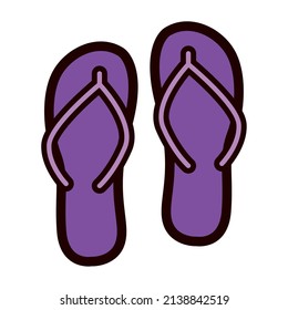 Isolated flip flops summer icon vector illustration