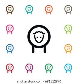 Isolated Flock Icon. Calf Vector Element Can Be Used For Flock, Calf, Sheep Design Concept.