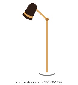 Isolated floor lamp over a white background - Vector