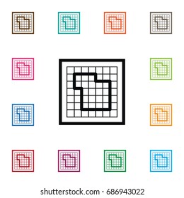 Isolated Floor Plan Icon. Blueprint Vector Element Can Be Used For Blueprint, Floor, Plan Design Concept.