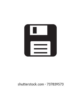 Isolated Floppy Disk Icon Symbol On Clean Background. Vector Diskette Element In Trendy Style.