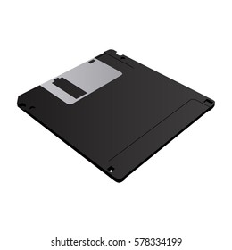 Isolated floppy disk on a white background, Vector illustration
