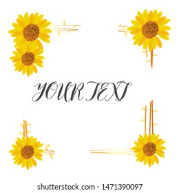 Isolated floral flame with text over a white background - Vector