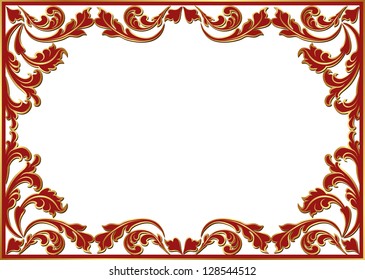 isolated floral frame