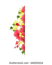 Isolated floral frame.