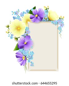 Isolated floral frame.