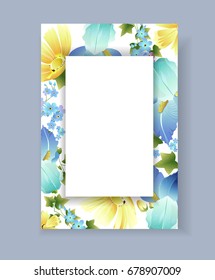 Isolated floral frame.