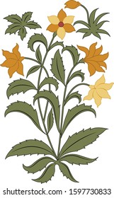 isolated floral motif vector art