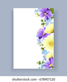 Isolated floral template.