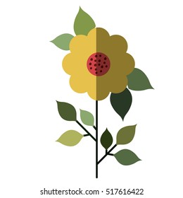 Isolated flower decoration design