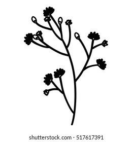 Isolated flower decoration design