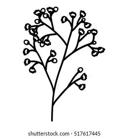 Isolated flower decoration design