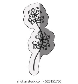 Isolated flower decoration design